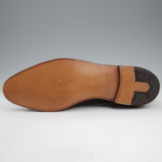 未使用★ジョンロブ 7.5E【定価￥216,000-★ミスティカーフ仕様/SAUNTON/7000ラスト】セミブローグ/濃茶/JOHN LOBB★k739