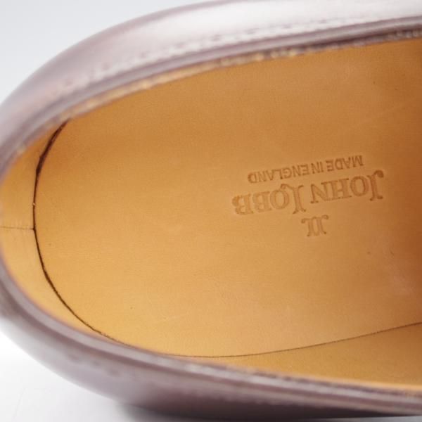 未使用★ジョンロブ 7.5E【定価￥216,000-★ミスティカーフ仕様/SAUNTON/7000ラスト】セミブローグ/濃茶/JOHN LOBB★k739