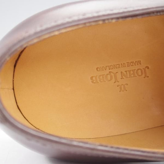 未使用★ジョンロブ 7.5E【定価￥216,000-★ミスティカーフ仕様/SAUNTON/7000ラスト】セミブローグ/濃茶/JOHN LOBB★k739