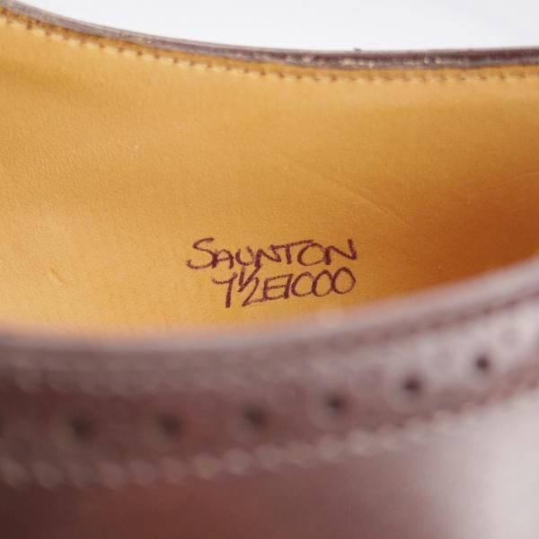 未使用★ジョンロブ 7.5E【定価￥216,000-★ミスティカーフ仕様/SAUNTON/7000ラスト】セミブローグ/濃茶/JOHN LOBB★k739