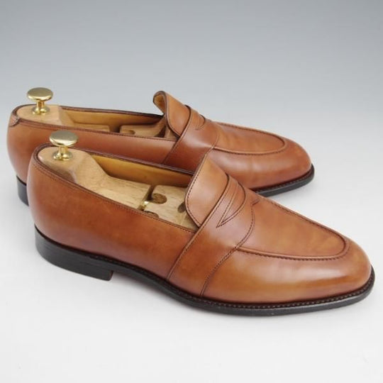 ★ジョンロブ 7EE【★コインローファー/フルストラップ/ZILKA】2410ラスト/スリッポン/カーフ/茶/メンズ/JOHN LOBB★k740