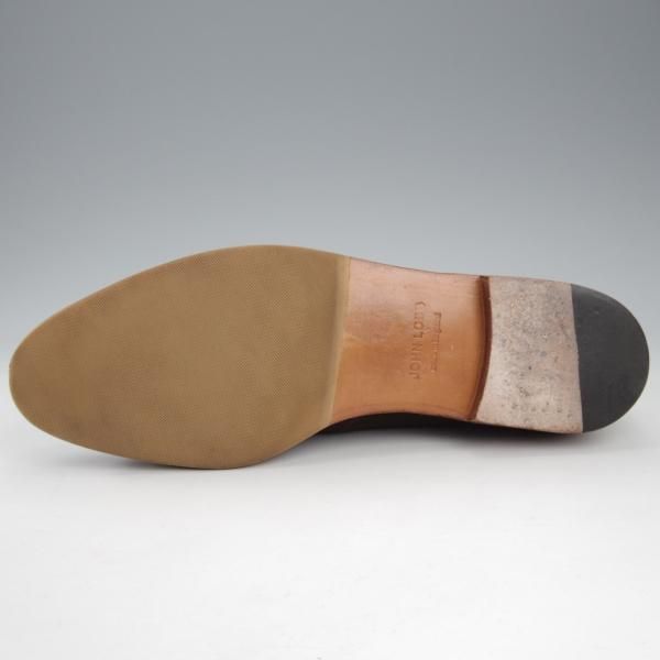 極美品★ジョンロブ 7.5E【★リース/LEITH/8695ラスト/TENSILE】Vフロント/プレーントゥ/スエード/濃茶/メンズ/JOHN LOBB★k741