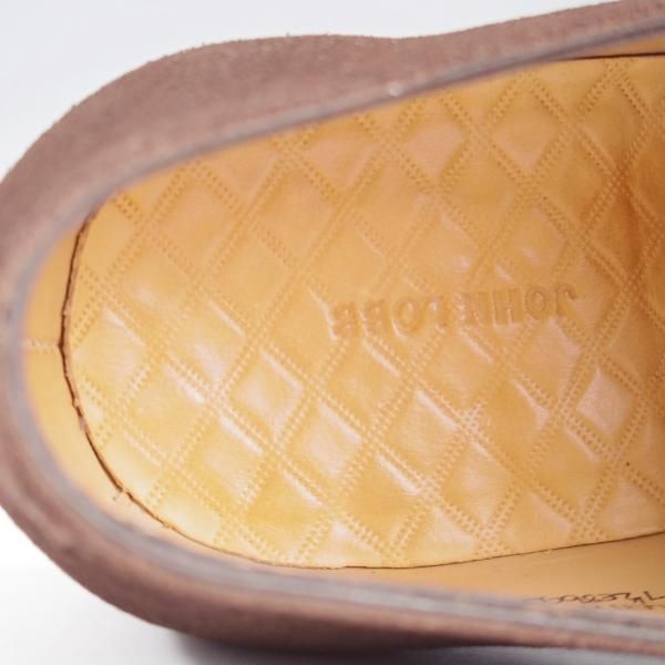 極美品★ジョンロブ 7.5E【★リース/LEITH/8695ラスト/TENSILE】Vフロント/プレーントゥ/スエード/濃茶/メンズ/JOHN LOBB★k741