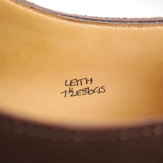 極美品★ジョンロブ 7.5E【★リース/LEITH/8695ラスト/TENSILE】Vフロント/プレーントゥ/スエード/濃茶/メンズ/JOHN LOBB★k741