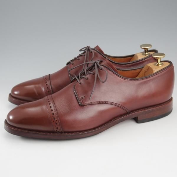 美品★(米)アレンエドモンズ 8D【定価8.5万円程度★Boulevard/パンチドキャップトゥ】カーフ/茶/メンズ/ALLEN EDMONDS★k742