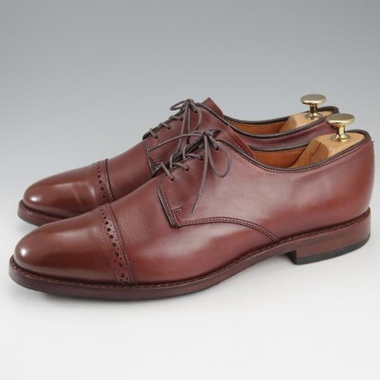 美品★(米)アレンエドモンズ 8D【定価8.5万円程度★Boulevard/パンチドキャップトゥ】カーフ/茶/メンズ/ALLEN EDMONDS★k742