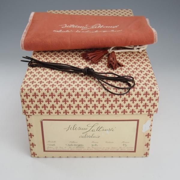 美品★(伊)シルヴァノ・ラッタンジ SIZE 7.5【高額★クロコ×カーフ/ISOWA/レザースニーカー】濃茶/メンズ/Silvano Lattanzi★k746