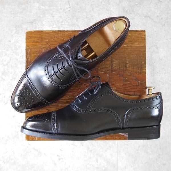 極上★Oriental/オリエンタル SIZE 8【★REDFORD/レッドフォード/セミブローグ】1220ラスト/ボックスカーフ/黒/メンズ★k747