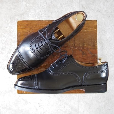 極上★Oriental/オリエンタル SIZE 8【★REDFORD/レッドフォード/セミブローグ】1220ラスト/ボックスカーフ/黒/メンズ★k747