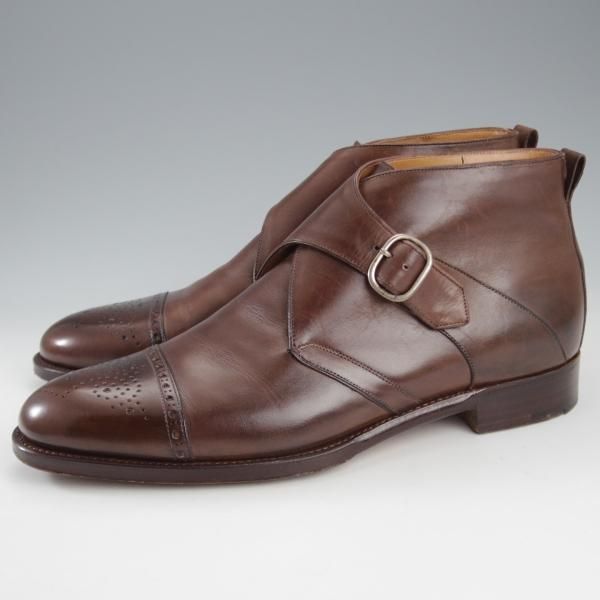 極美品★(伊)パオロ・ラッタンジ SIZE 6.5【定価￥139,650-★ハンドソーンウェルテッド製法/純正ツリー付き】HIBIYA/ブーツ/濃茶★k748