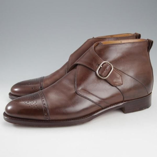 極美品★(伊)パオロ・ラッタンジ SIZE 6.5【定価￥139,650-★ハンドソーンウェルテッド製法/純正ツリー付き】HIBIYA/ブーツ/濃茶★k748