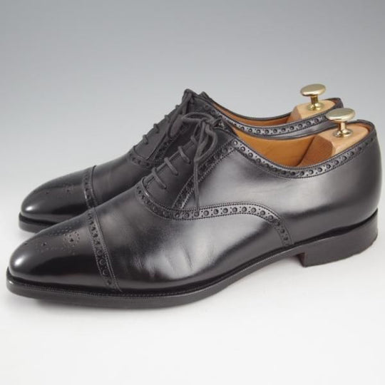 ★(英)ガジアーノ&ガーリング 8.5EX【貴重★クラシックコレクション/BADER/S45ラスト】セミブローグ/カーフ/黒/GAZIANO&GIRLING★k749