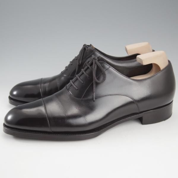 極上★(英)ガジアーノ&ガーリング 8.5F【定価￥242,000-★OXFORD/純正ツリー付/GG06ラスト】ストレートチップ/黒/GAZIANO&GIRLING★k750