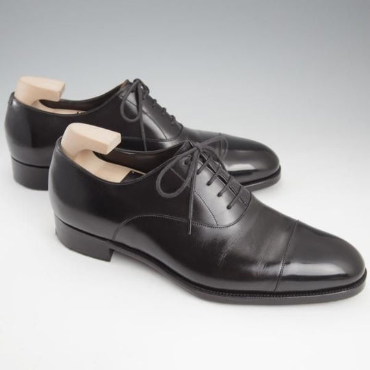 極上★(英)ガジアーノ&ガーリング 8.5F【定価￥242,000-★OXFORD/純正ツリー付/GG06ラスト】ストレートチップ/黒/GAZIANO&GIRLING★k750