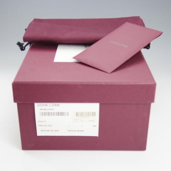 極上★ジョンロブ 7E【定価￥294,800-★Philip2/フィリップ2/ミュージアムカーフ】7000ラスト/パリジャンブラウン/茶/JOHN LOBB★k751