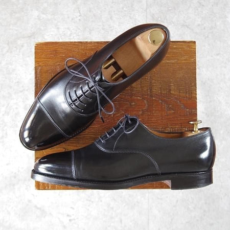 極上★ジョンロブ 6.5D【貴重★8695ラストのシティ/CITY】ストレートチップ/カーフ/黒/メンズ/JOHN LOBB★k752