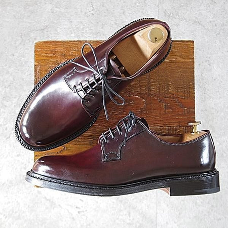 未使用★チャーチ 70F/UK7【貴重★コードバン仕様/SHANNON/シャノン】103ラスト/プレーントゥ/CRUP/赤茶/メンズ/Church's★k753