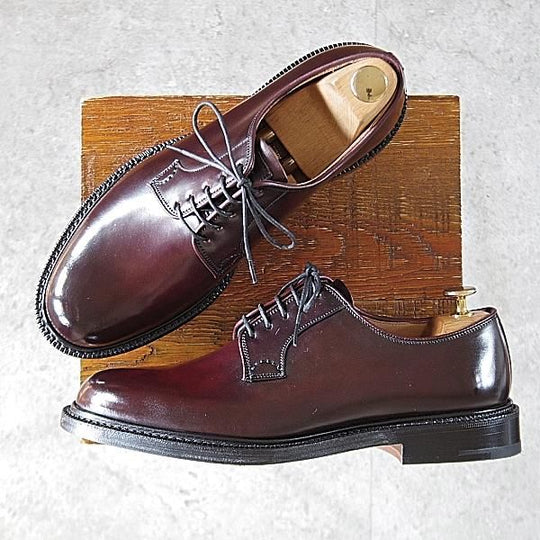 未使用★チャーチ 70F/UK7【貴重★コードバン仕様/SHANNON/シャノン】103ラスト/プレーントゥ/CRUP/赤茶/メンズ/Church's★k753