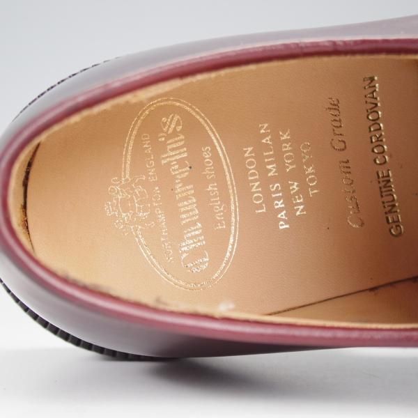 未使用★チャーチ 70F/UK7【貴重★コードバン仕様/SHANNON/シャノン】103ラスト/プレーントゥ/CRUP/赤茶/メンズ/Church's★k753