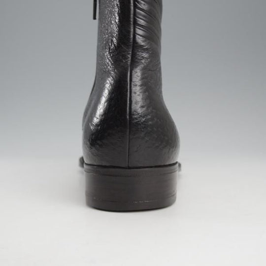 ★(伊)BONORA/ボノーラ SIZE 41.5【貴重★ペッカリー革仕様の製品/サイドジップブーツ】黒/メンズ★k758