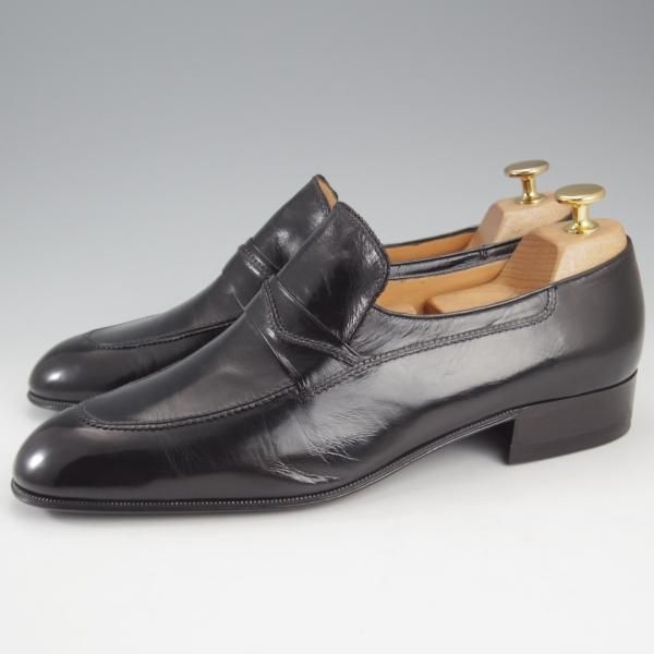 ARTIOLI アルティオリ ブラック レザー ドレスシューズ サイズ8 1/2 アルティオリ SIZE 8【定価15万円以上☆センターエラステック/黒
