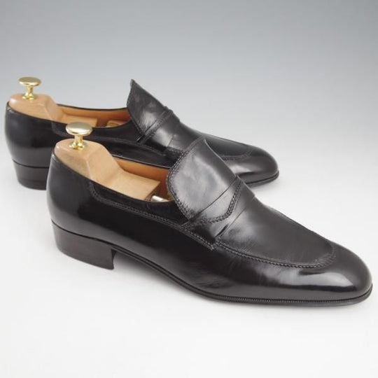 美品★(伊)アルティオリ SIZE 8【定価15万円以上★センターエラステック/黒】ローファー/スリッポン/カンガルー革/メンズ/ARTIOLI★k760