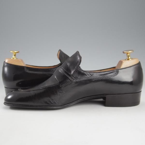 美品★(伊)アルティオリ SIZE 8【定価15万円以上★センターエラステック/黒】ローファー/スリッポン/カンガルー革/メンズ/ARTIOLI★k760