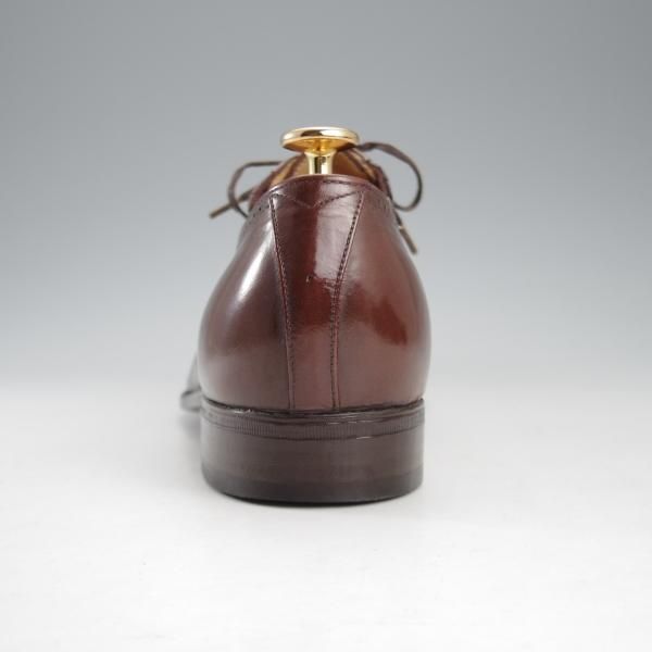 極上★銀座ヨシノヤ SIZE 26【貴重★小笠原シューズ製/セミブローグ】サイドエラスティック/カーフ/濃茶/Ginza Yoshinoya★k761