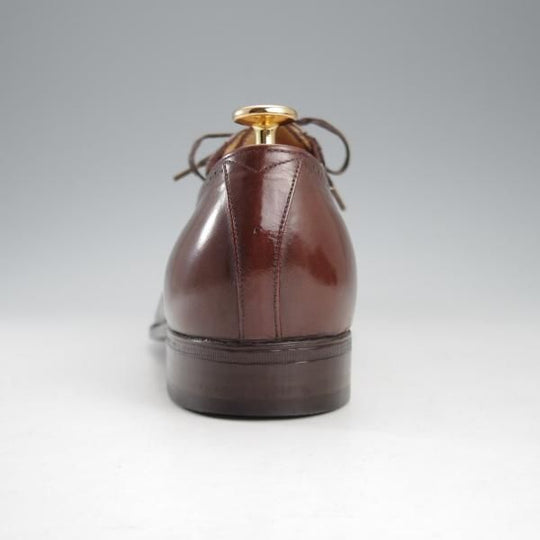 極上★銀座ヨシノヤ SIZE 26【貴重★小笠原シューズ製/セミブローグ】サイドエラスティック/カーフ/濃茶/Ginza Yoshinoya★k761