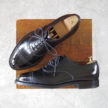 極上★オールデン 6.5D【現行定価20万円以上★コードバン仕様/ハンプトンラスト】9016/パンチドキャップトゥ/黒/メンズ/ALDEN★k762