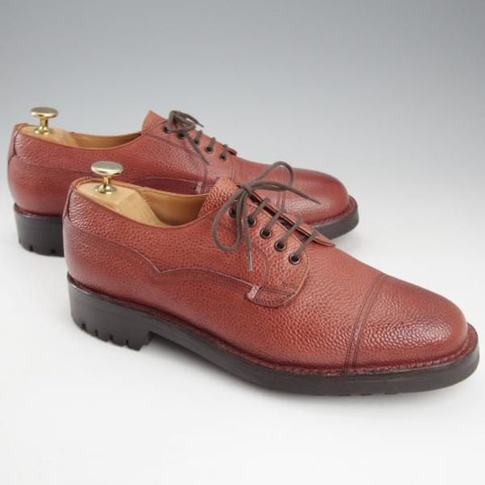 極美品★(英)チーニー 7.5F【定価￥93,500-★ケンゴン/CAIRNGORM 2C/ヴェルトショーン製法】ストレートチップ/赤茶/メンズ/CHEANEY★k764