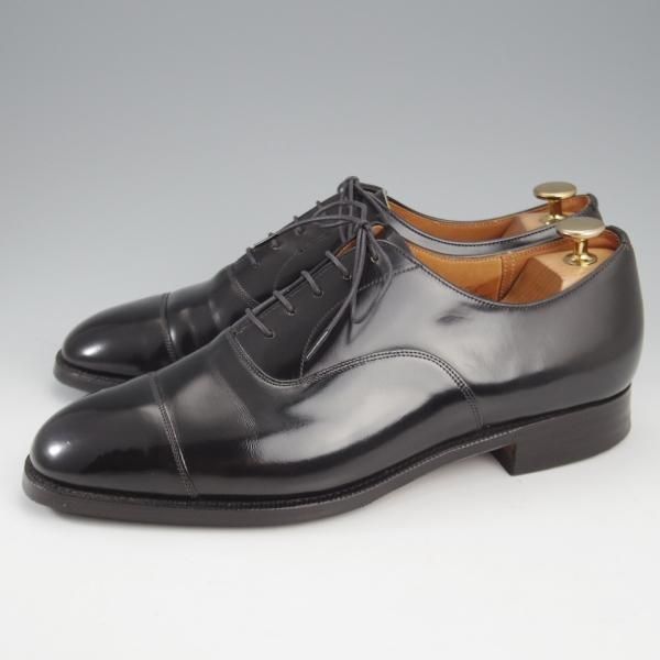 美品★チャーチ 75F/UK7.5【旧チャーチ★73ラスト/コンサル同仕様/BALMORAL】ブックバインダーカーフ/ストレートチップ/黒/Church's★k765