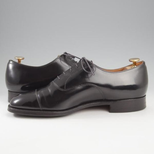 美品★チャーチ 75F/UK7.5【旧チャーチ★73ラスト/コンサル同仕様/BALMORAL】ブックバインダーカーフ/ストレートチップ/黒/Church's★k765