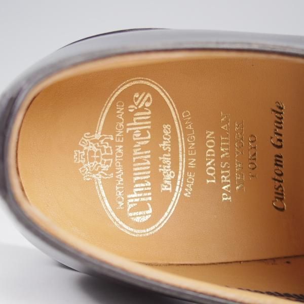 未使用★チャーチ 85F/UK8.5【定価￥181,500-★ダイナイトソール仕様/SHANNON R】シャノン/103ラスト/プレーントゥ/黒/Church's★k766