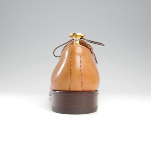 未使用★(伊)サントーニ SIZE 6【★Vフロント/プレーントゥ/7645】カーフ/COGNAC/コニャック/薄茶/メンズ/Santoni★k767
