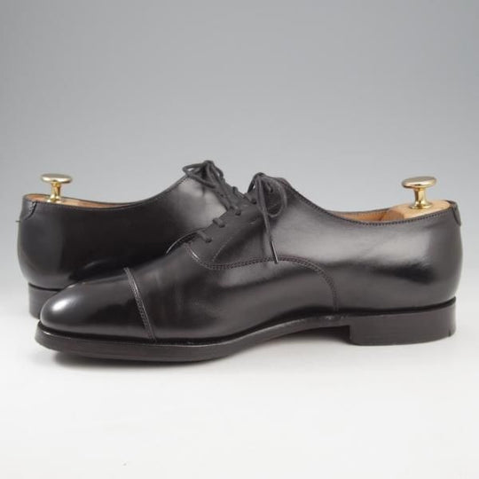 極上★クロケット&ジョーンズ 6E【ハンドグレードライン★WHITEHALL/ストレートチップ】330ラスト/カーフ/黒/Crockett&Jones★k771