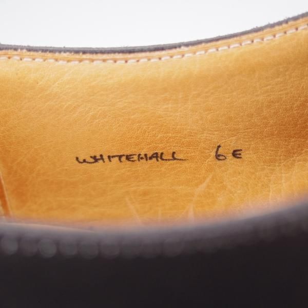 極上★クロケット&ジョーンズ 6E【ハンドグレードライン★WHITEHALL/ストレートチップ】330ラスト/カーフ/黒/Crockett&Jones★k771