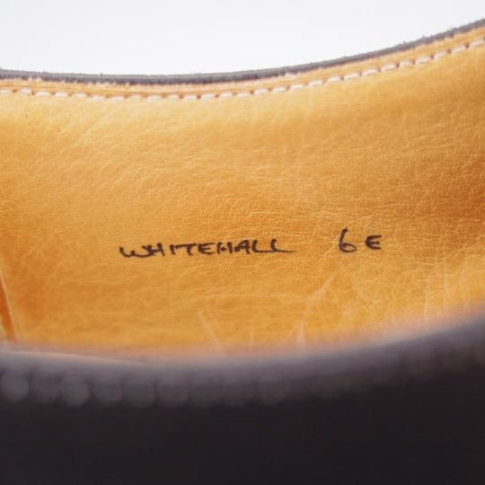 極上★クロケット&ジョーンズ 6E【ハンドグレードライン★WHITEHALL/ストレートチップ】330ラスト/カーフ/黒/Crockett&Jones★k771