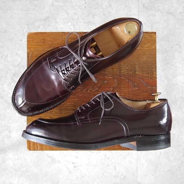 美品★オールデン 7.5D【定価￥182,600-★コードバン仕様/モディファイドラスト/54321】Vチップ/#8/バーガンディー/赤茶/ALDEN★k779