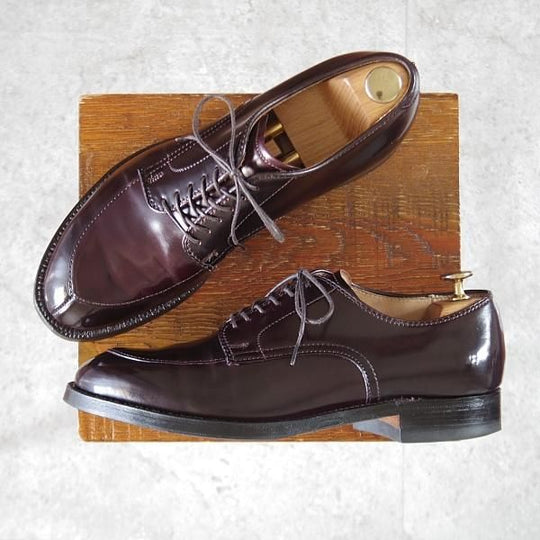 美品★オールデン 7.5D【定価￥182,600-★コードバン仕様/モディファイドラスト/54321】Vチップ/#8/バーガンディー/赤茶/ALDEN★k779