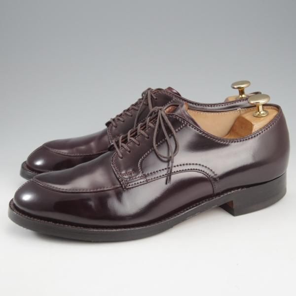 美品★オールデン 7.5D【定価￥182,600-★コードバン仕様/モディファイドラスト/54321】Vチップ/#8/バーガンディー/赤茶/ALDEN★k779