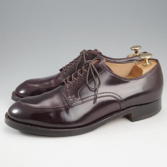 美品★オールデン 7.5D【定価￥182,600-★コードバン仕様/モディファイドラスト/54321】Vチップ/#8/バーガンディー/赤茶/ALDEN★k779