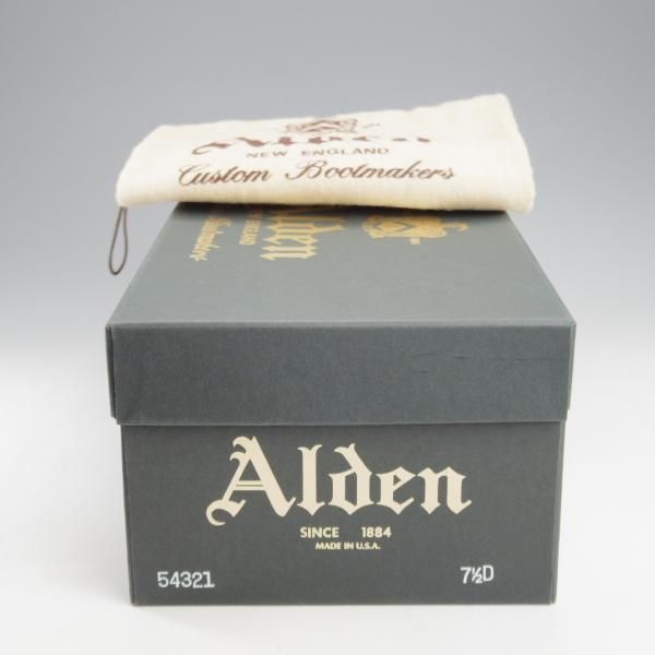 美品★オールデン 7.5D【定価￥182,600-★コードバン仕様/モディファイドラスト/54321】Vチップ/#8/バーガンディー/赤茶/ALDEN★k779