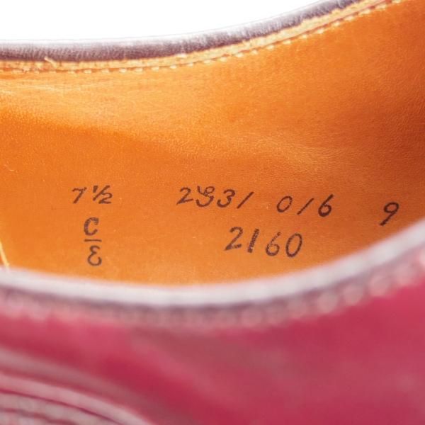 極上★オールデン 7.5E【現行定価18万円程度★コードバン仕様/2160/アバディーンラスト】ストレートチップ/赤茶/メンズ/ALDEN★k780