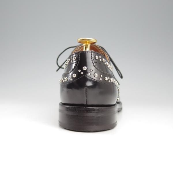 極美品★チャーチ(レディース) SIZE 38【定価￥192,500-★BURWOOD MET/スタッズ】バーウッド/フルブローグ/黒/Church's★k784