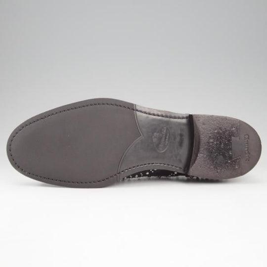 極美品★チャーチ(レディース) SIZE 38【定価￥192,500-★BURWOOD MET/スタッズ】バーウッド/フルブローグ/黒/Church's★k784