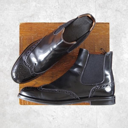 ★チャーチ(レディース) SIZE 38【定価￥176,000★KETSBY WG/サイドゴアブーツ】ポリッシュドバインダーカーフ/黒/Church's★k785