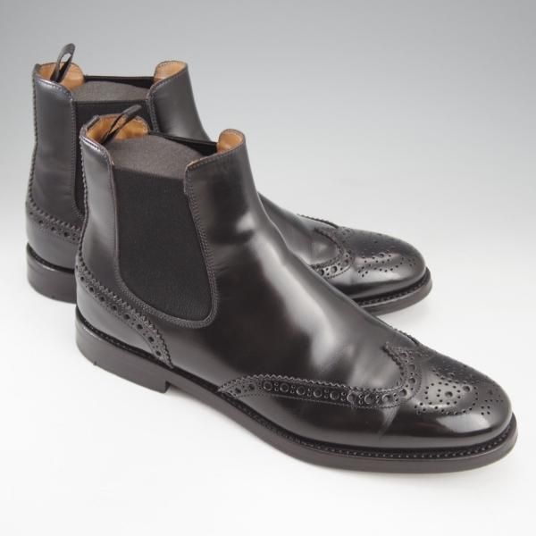 ★チャーチ(レディース) SIZE 38【定価￥176,000★KETSBY WG/サイドゴアブーツ】ポリッシュドバインダーカーフ/黒/Church's★k785