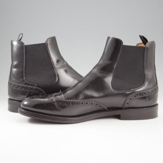 ★チャーチ(レディース) SIZE 38【定価￥176,000★KETSBY WG/サイドゴアブーツ】ポリッシュドバインダーカーフ/黒/Church's★k785
