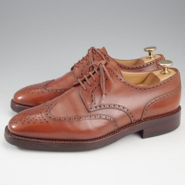 ★(スペイン製)カルミナ SIZE 6【ダイナイトソール仕様★トレーディングポスト別注/フルブローグ】755/カーフ/茶/メンズ/CARMINA★k788